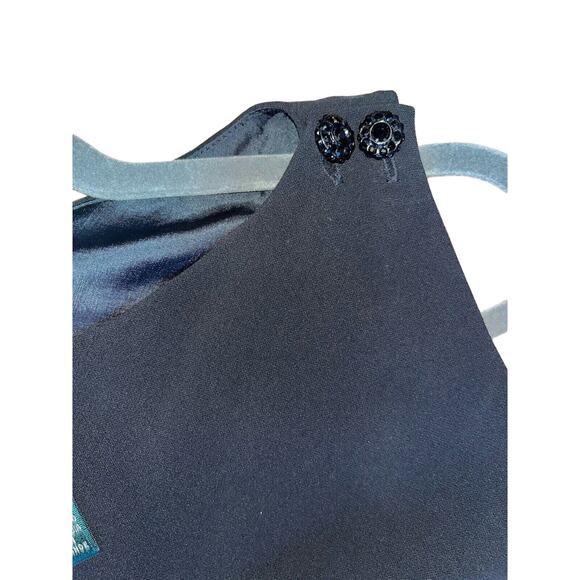 $169 NWT Lauren Ralph Lauren Size 12 Womens Maxi crepe evening Dress Back Slit - Picture 6 of 15